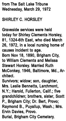 Shirley C Horsley death obituary.